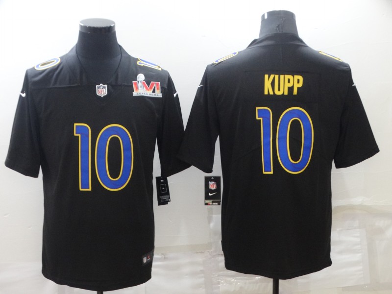 Men Los Angeles Rams 10 Kupp Black 2022 Super Bowl Vapor Untouchable Limited Nike NFL Jersey